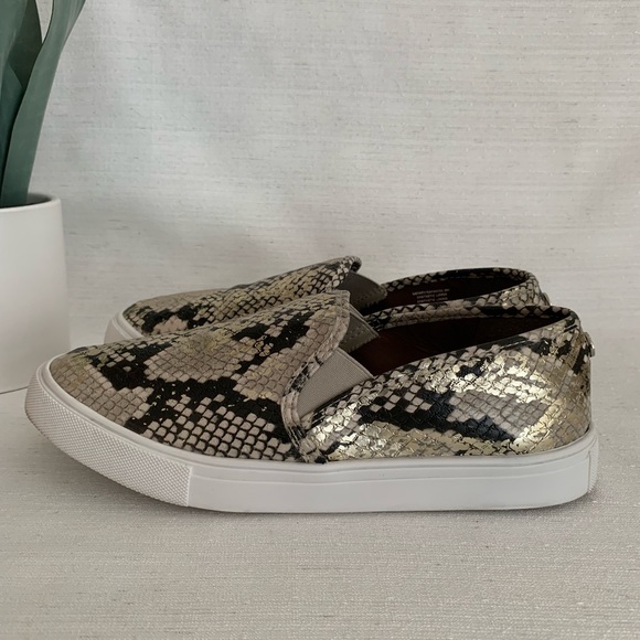 Steve Madden Safary Gold Snake Slip-On Platform Sneaker Woman’s 8M - Picture 6 of 14